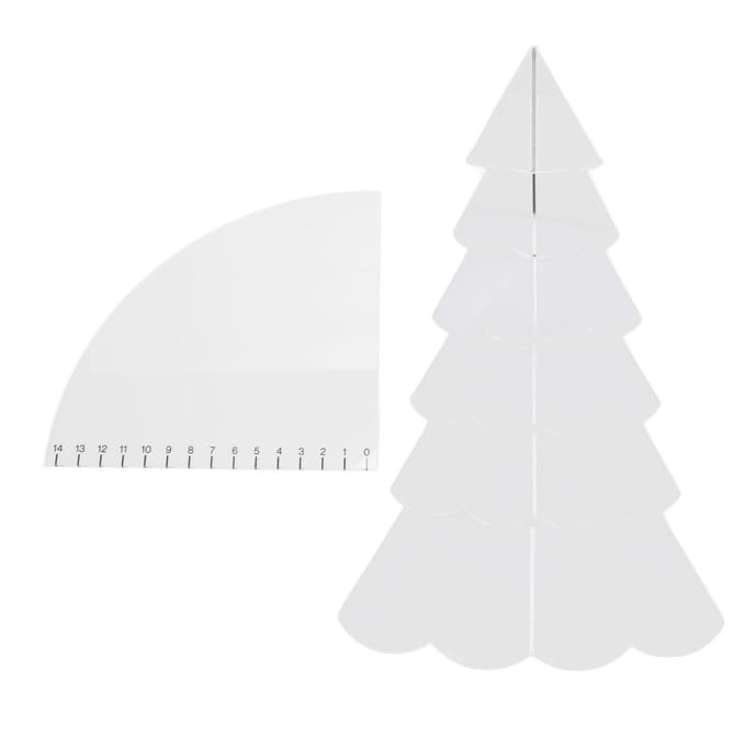 Handgemaakte Kerstboom Quiltset Transparant Acryl DIY Naaipatroon Sjabloon Liniaal Gereedschapsset white