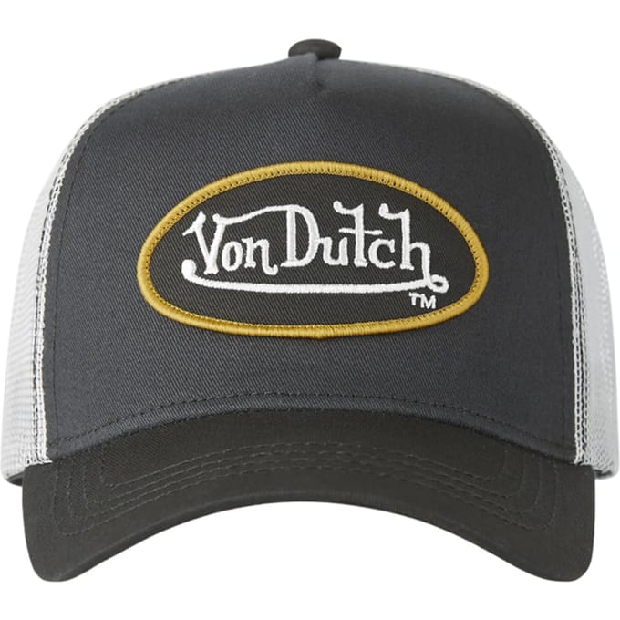 Von Dutch - Snapback Trucker Cap CLA6 | One Size | Verstelbaar | Druksluiting - Zwart / Grijs