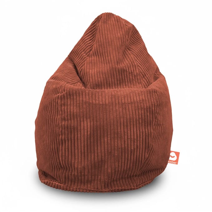 Whoober Barça – Peer Zitzak – Terracotta dik ribfluweel – Comfortabel & Duurzaam
