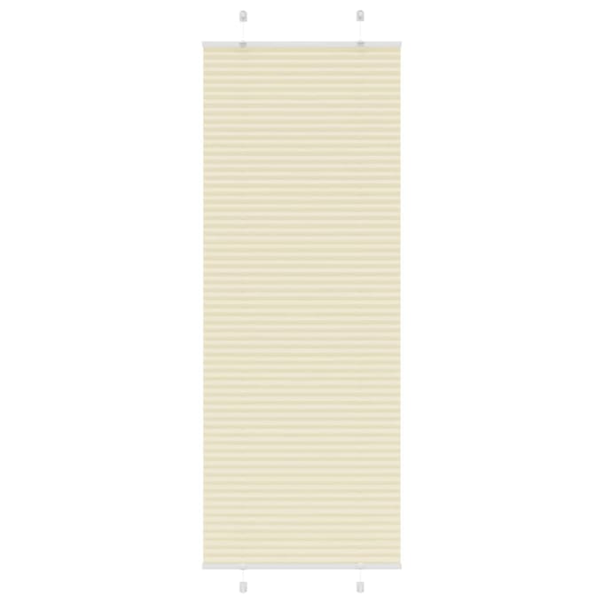vidaXL - Plissé - rolgordijn - 75x200 - cm - stofbreedte - 74,4 - cm - polyester - crème