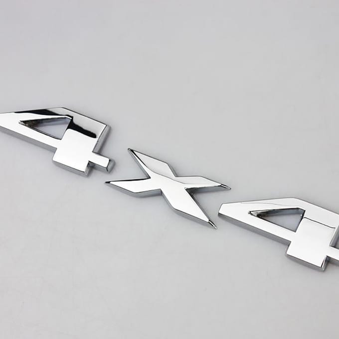 Stijlvolle 3D 4x4 Auto Auto Logo Embleem Badge Sticker Truck Auto Motor Auto Stickers Decals gray