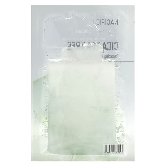Nacific, Cica Tea Tree Ontspannend Schoonheidsmasker, 1 Sheetmasker, 30 gram (30 gram) white