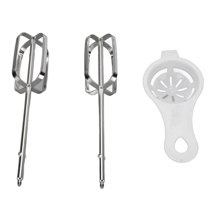 Elektrische Handmixer Opzetstukken Roestvrij Staal Gemakkelijk Schoonmaken Multifunctionele Handmixer Klopper white