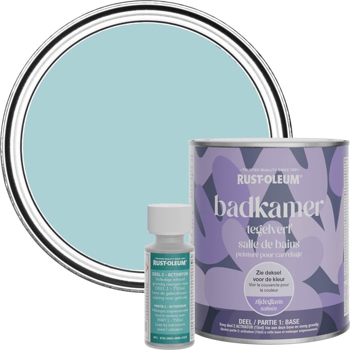 Rust-Oleum Blauw Badkamer Tegelverf Hoogglans - Kleine Cycladen 750ml