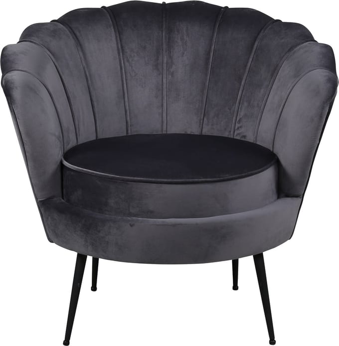 Nice fauteuil velours grijs.