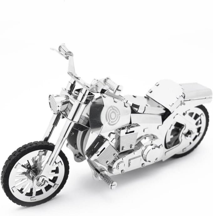 3D Metal Puzzel Motorfiets Modelbouw Set - DIY Rijdend Speelgoed