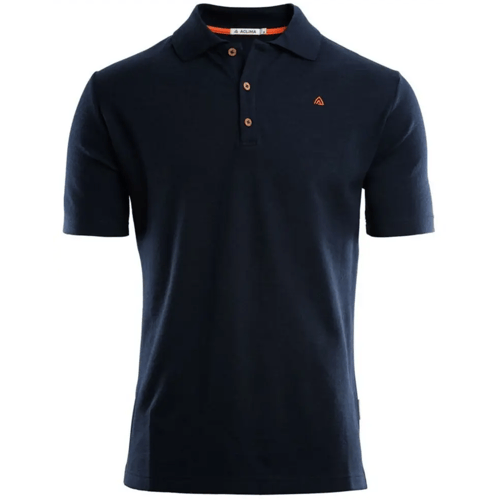 Aclima LeisureWool Pique Poloshirt Heren (Maat - L, Kleur - Navy Blazer)