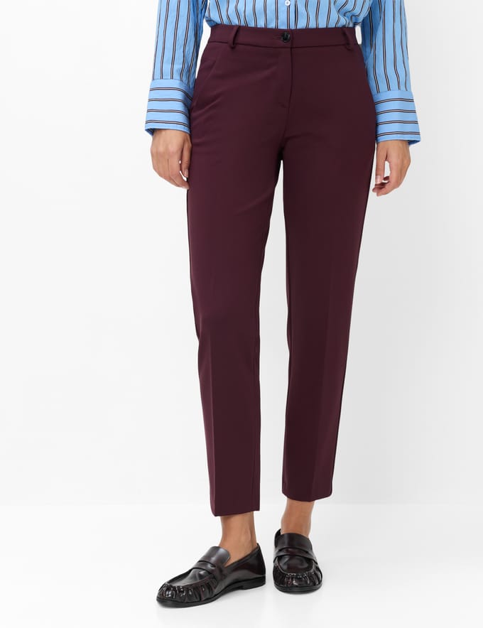 Brax Dames Chino  Style MARON S BLACKBERRY VIOLET, donkerpaars, maat 32K