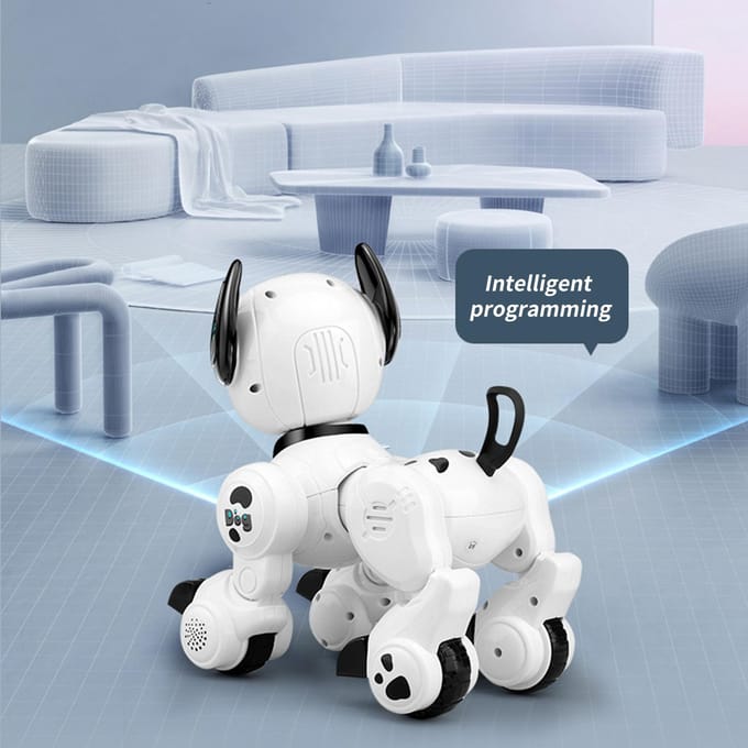 Afstandsbediening programmeren Smart Dog Robotic Patrouillehond Programmeerbare afstandsbedieninghond wit