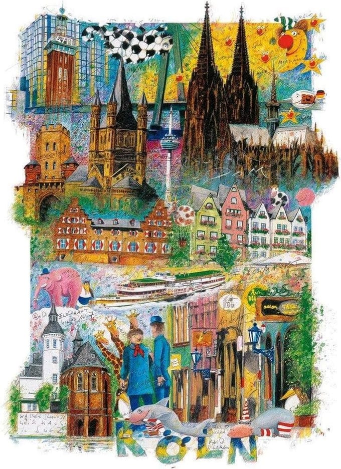 Kunstdruk Klaus D, Schiemann - Köln 30x40cm
