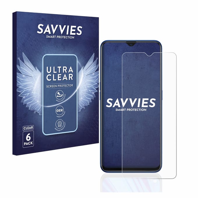 Savvies - Screenprotector voor Oppo A9 2020 - Folie Beschermfolie transparant 6 Stuks