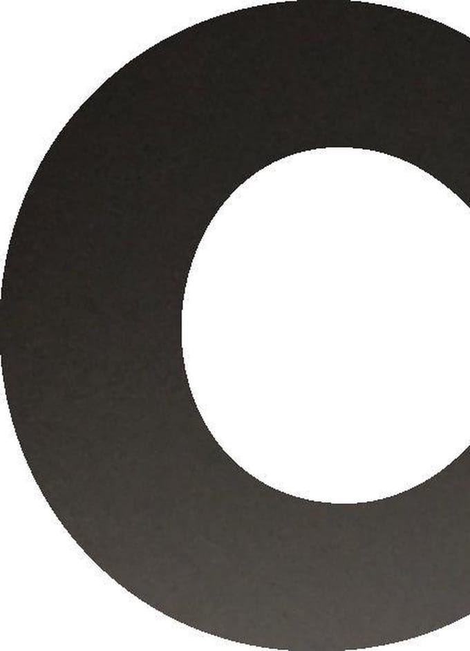 Huisnummer 9 cm - Letter c - Mat Zwart RVS