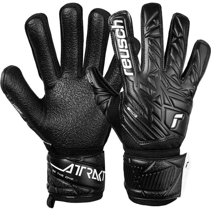 Reusch Attrakt Resist Junior Black - Keepershandschoenen - Maat 7