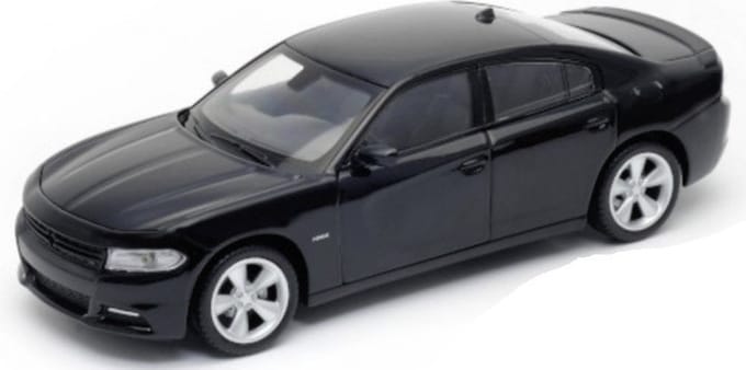 Welly Modelauto - Dodge Charger R/T 2016 - zwart - 21 cm - Schaal 1:24 - Speelgoedauto