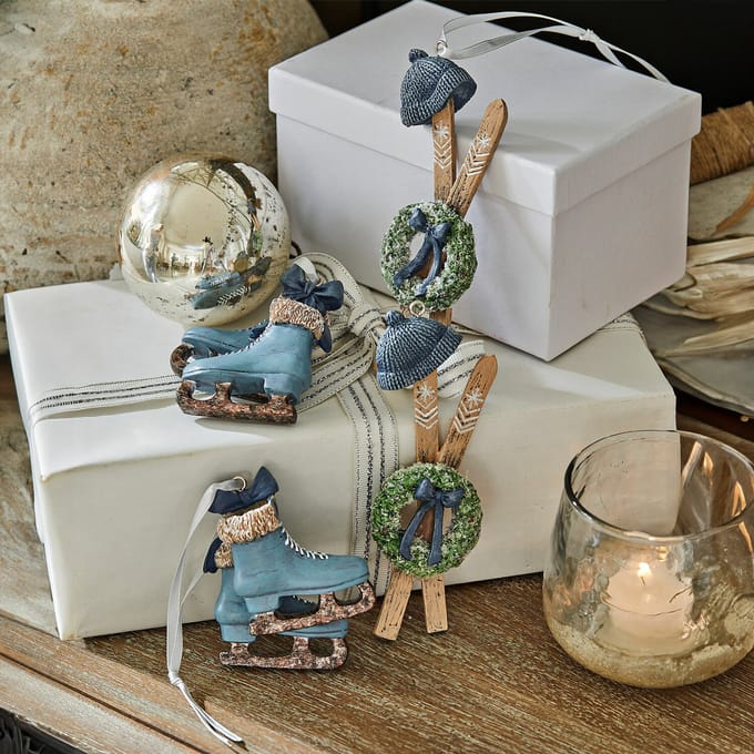 LOBERON Hanger set van 4 Papeta blauw