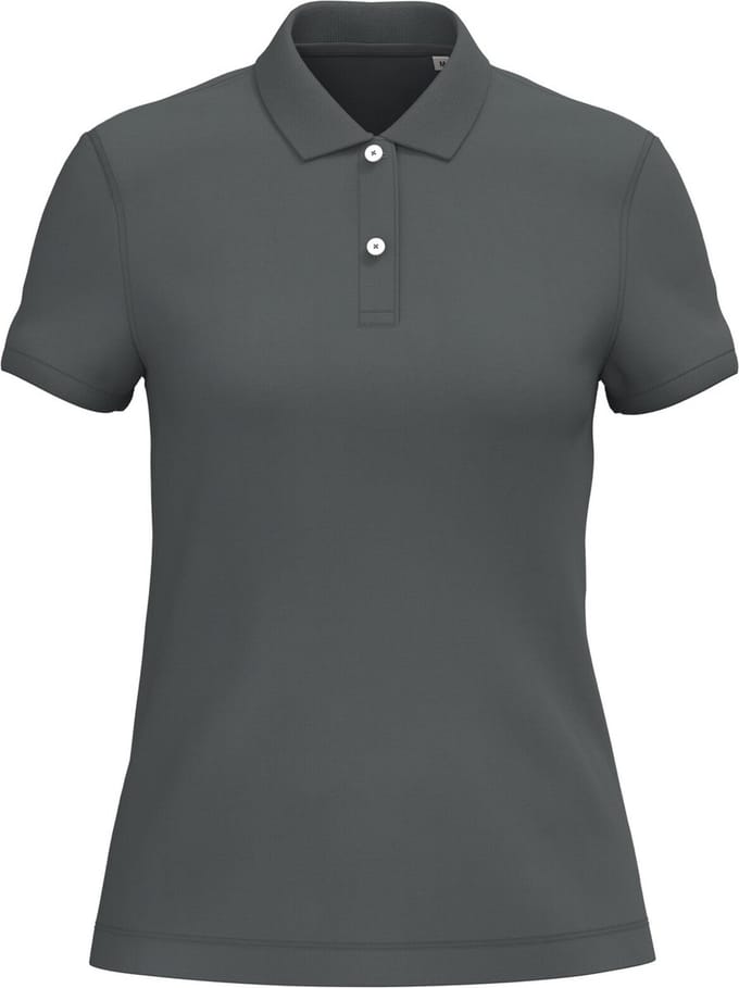 Native Spirit Ecologische damespolo in piquétricot NS208 - Iron Grey - M