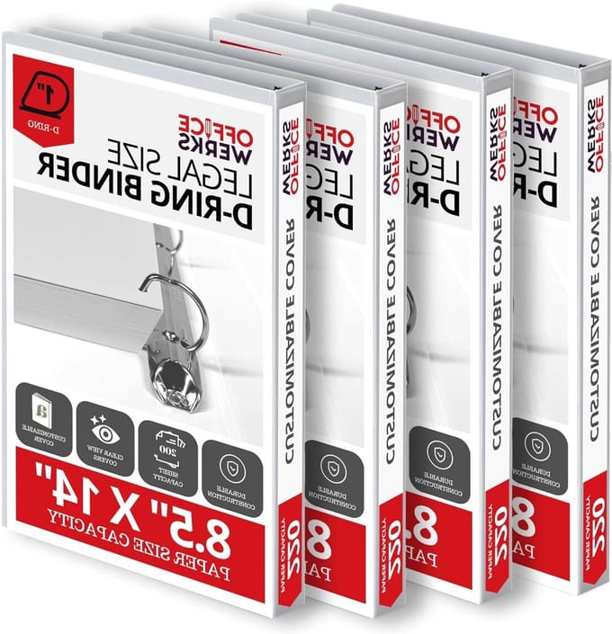 Juridische Ringbanden - PRT Binders - Documenten Organiseren - D-ring Achtermontage - 14 x 8.5 Inch - Wit