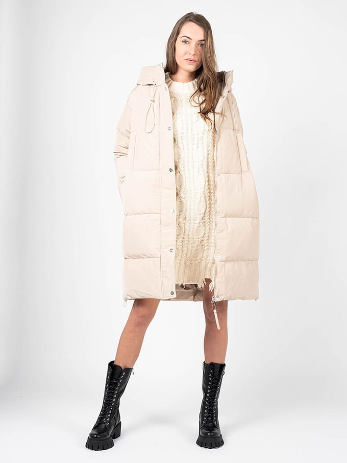 Silvian Heach jas Down Jacket Vrouw beige