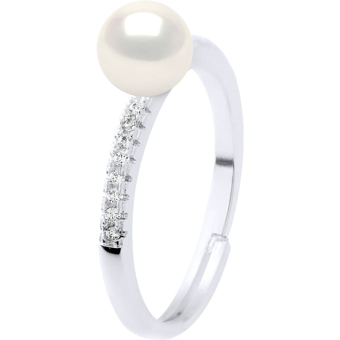 Ring Sieraden - Echte Gecultiveerde Zoetwaterparel Rond 7-8 mm