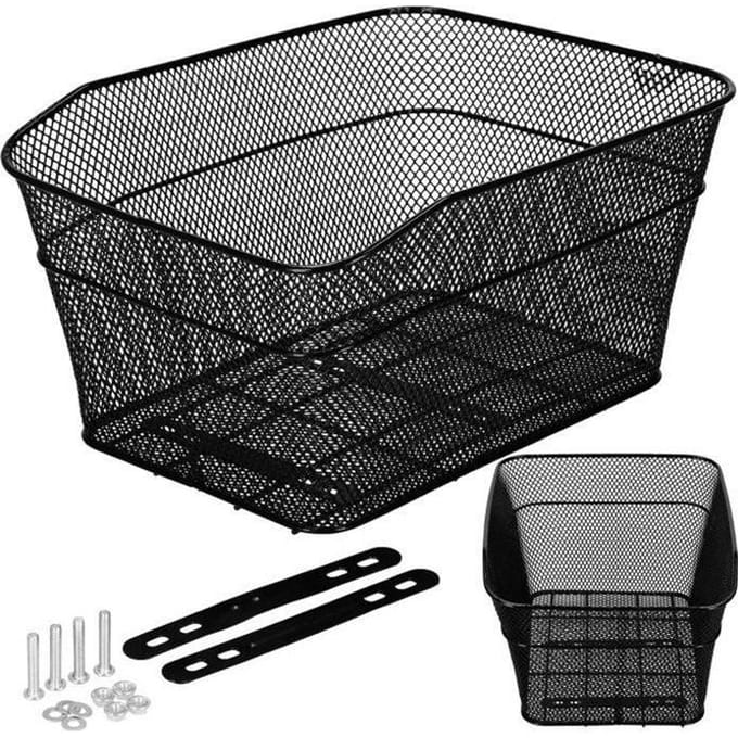Springos Fietsmand - Praktisch -Metalen - Zwart