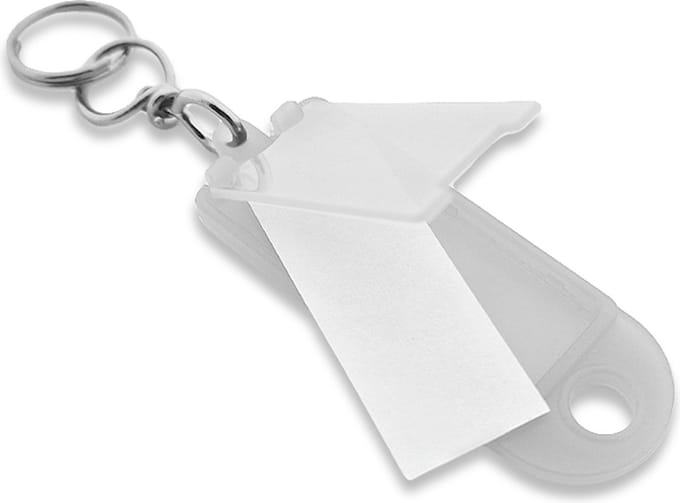 Openklapbare sleutellabels 60x22mm transparant - 100 stuks