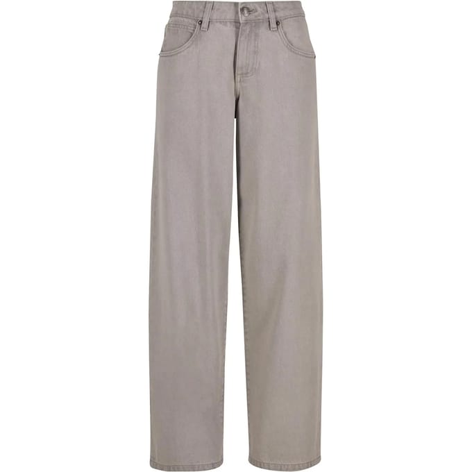 Urban Classics - Mid Waist 90´s Wijde broek - Taille, 32 inch - Grijs