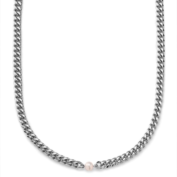 Ocata | Zilverkleurige Ketting met Parels