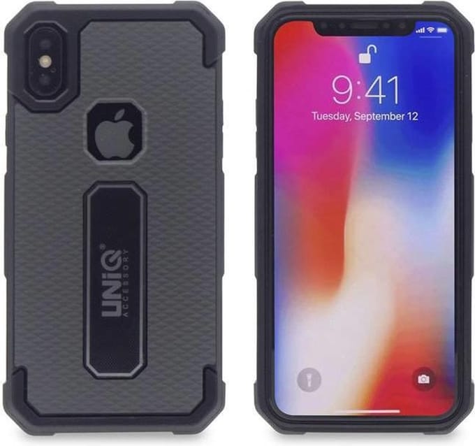 UNIQ Accessory iPhone X-Xs Hard Case Backcover metallic print - Zilver