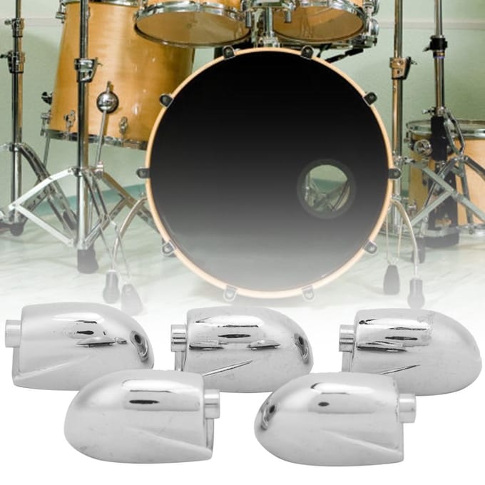 5 stuks Snaredrum Lug Oor Metalen Klauwhaak Drumstel Vervangingsaccessoires white
