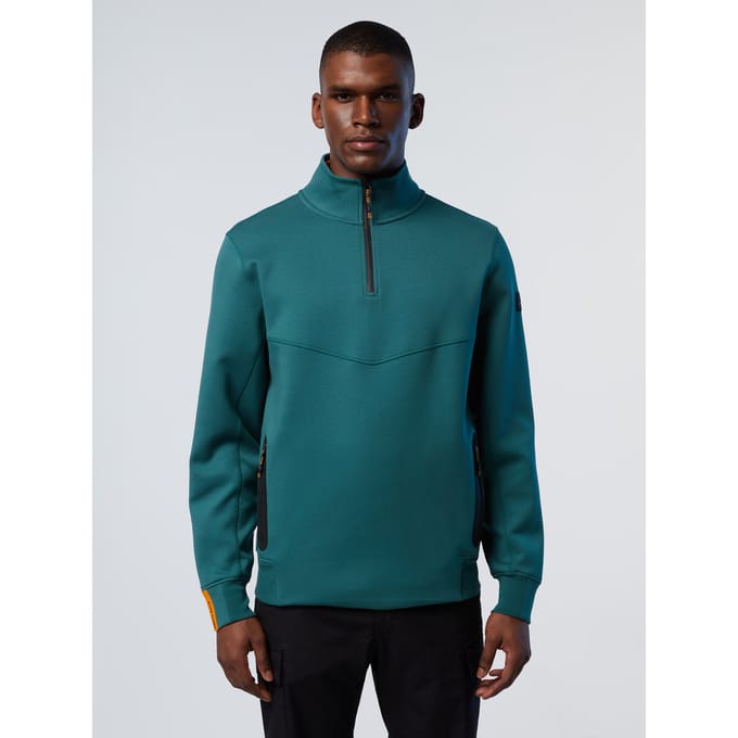 North Sails Sweatshirt Interlock halve rits