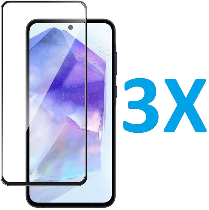 Volledige dekking Screenprotector Glas - Tempered Glass Screen Protector Geschikt voor: Samsung Galaxy A56 - 3x