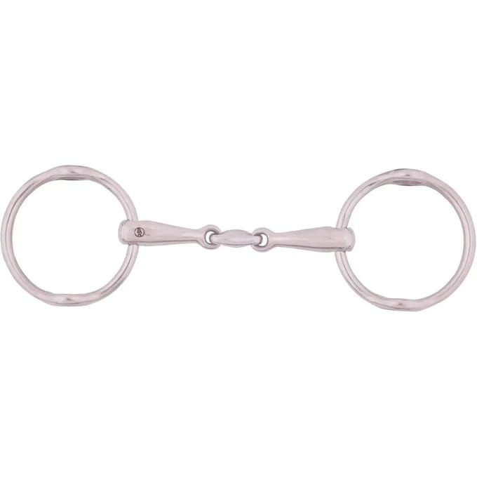 Dubbel snaffle bit voor massief roestvrij staal steigerend paard BR Equitation