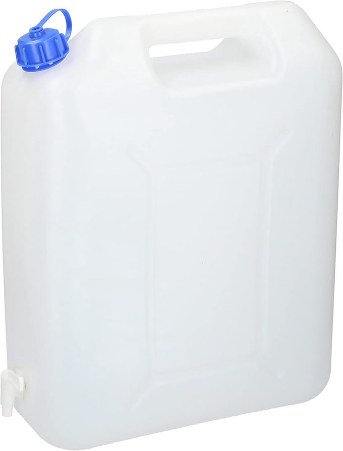 Groene Gietkan Waterkan met Kraan 20 Liter Wit