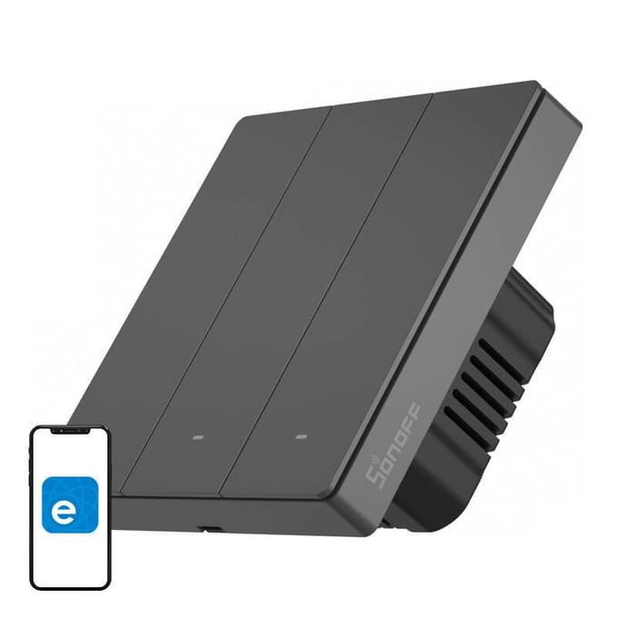 Sonoff SwitchMan Smart Wall Switch - M5 - Mechanische slimme schakelaar - 3 Kanaal - Ondersteunt App en spraakbesturing - Smarthome