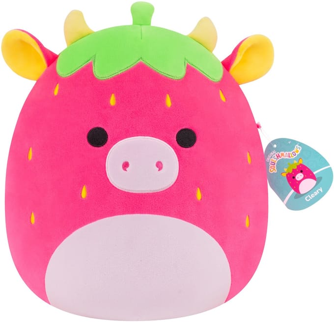 Squishmallows - Medium Plush 30cm Cleary - Hot Pink Strawberry Cow