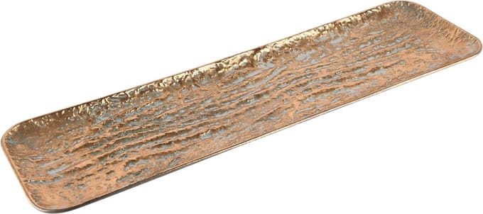 Dekoratief | Dienblad rechthoek, brons, metaal, 60x3x17cm | A245474