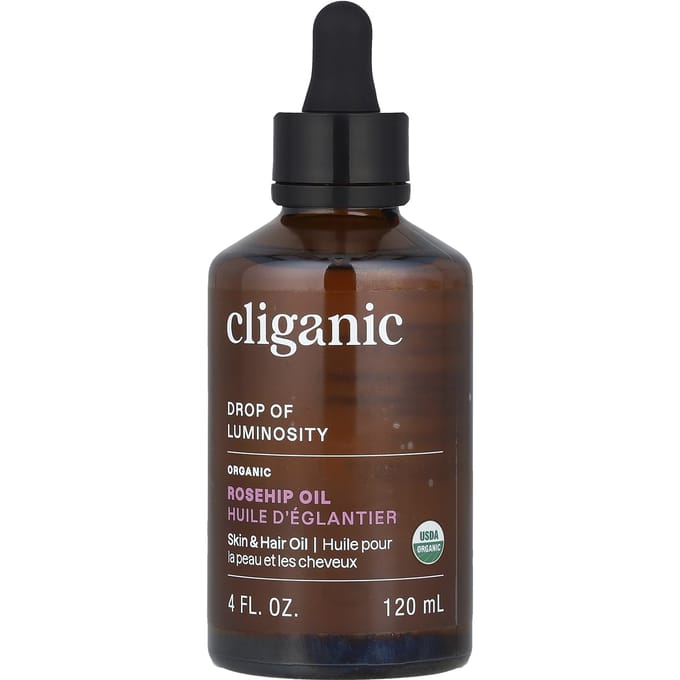 Cliganic, huile de rose musquée biologique, 113 ml (120 ml) black