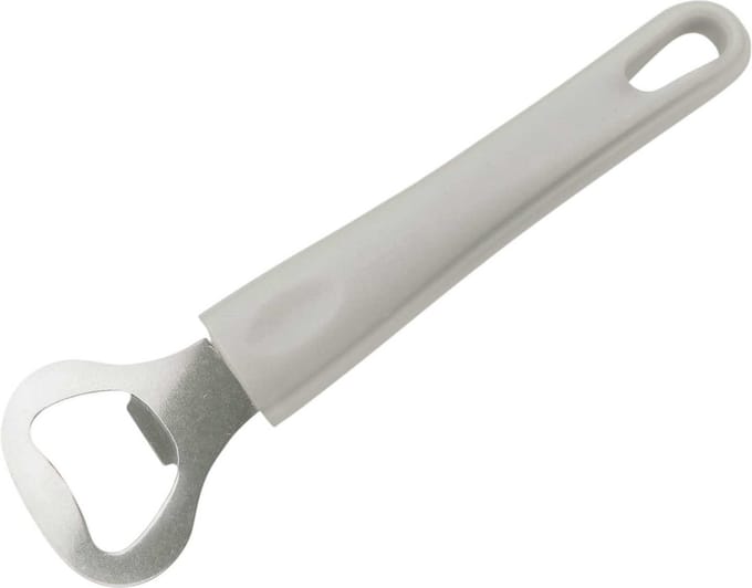 Flesopener RVS met wit kunststof heft