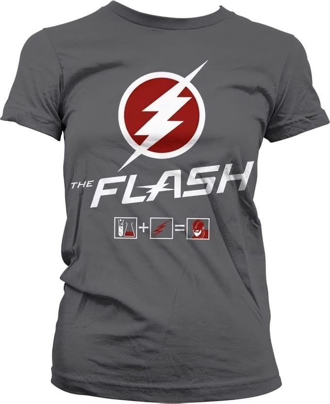 The Flash Riddle Girly T-shirt voor dames, donkergrijs