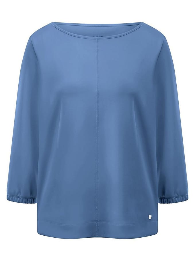 Shirt lichte boothals Van BASLER blauw