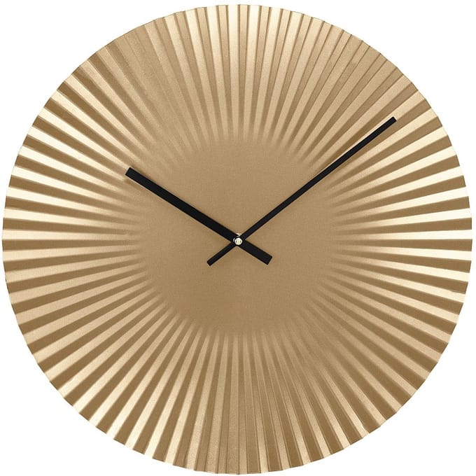 Vente-unique Art Deco wandklok - Diameter 50 cm - Metaal - Goud - FELINAR