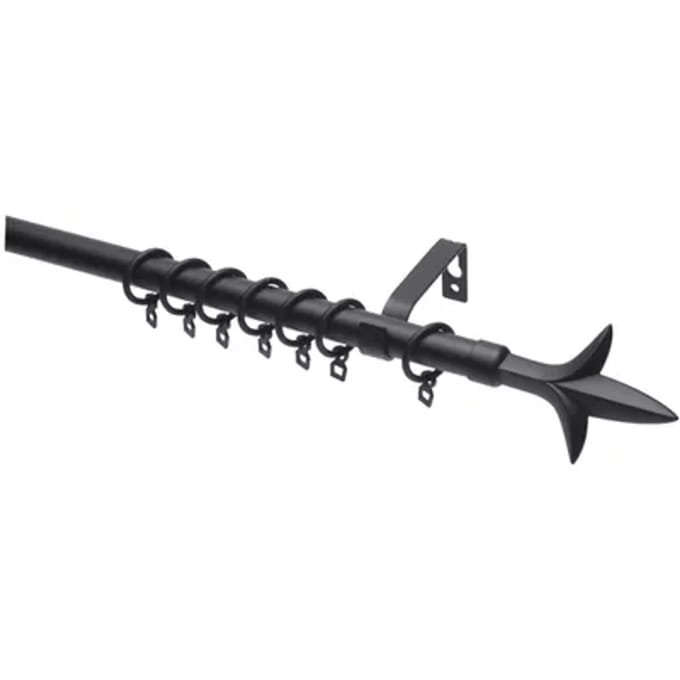 Intensions Uitschuifbare Gordijnroede Set - Zwart - 110-200cm