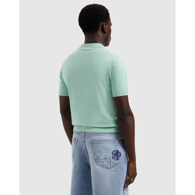 Pure Path Knitted Half-Zip Polo Faded Mint (26010810 - 14)