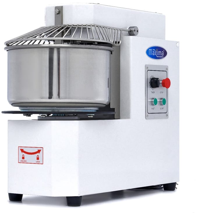 Spiraalkneder - 20 L - 12 Kg Deeg - 2 Snelheden - Uitneembare Kom