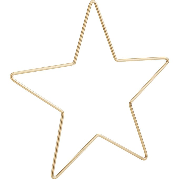 Metalen ring "Ster", Goudkleur - Ø 25 cm