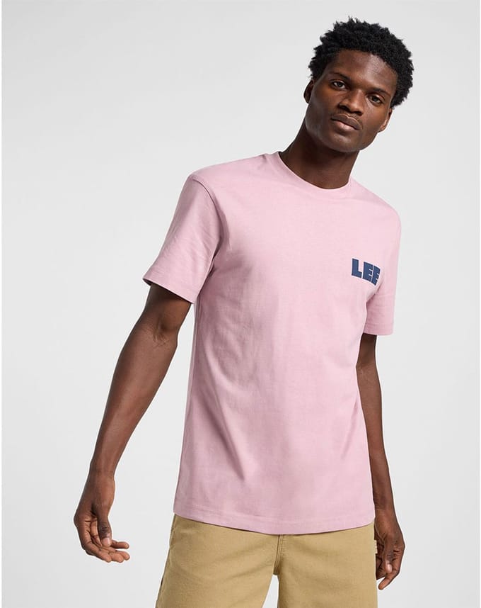 Lee Graphic Relaxed Fit T-shirt Met Korte Mouwen Roze L Man