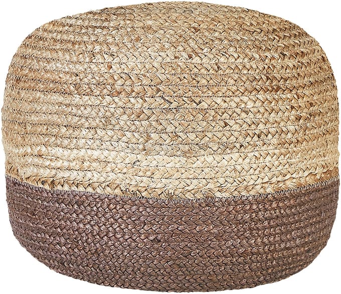 DUKI - Poef - Natuurlijk/Bruin - 50 cm - Jute