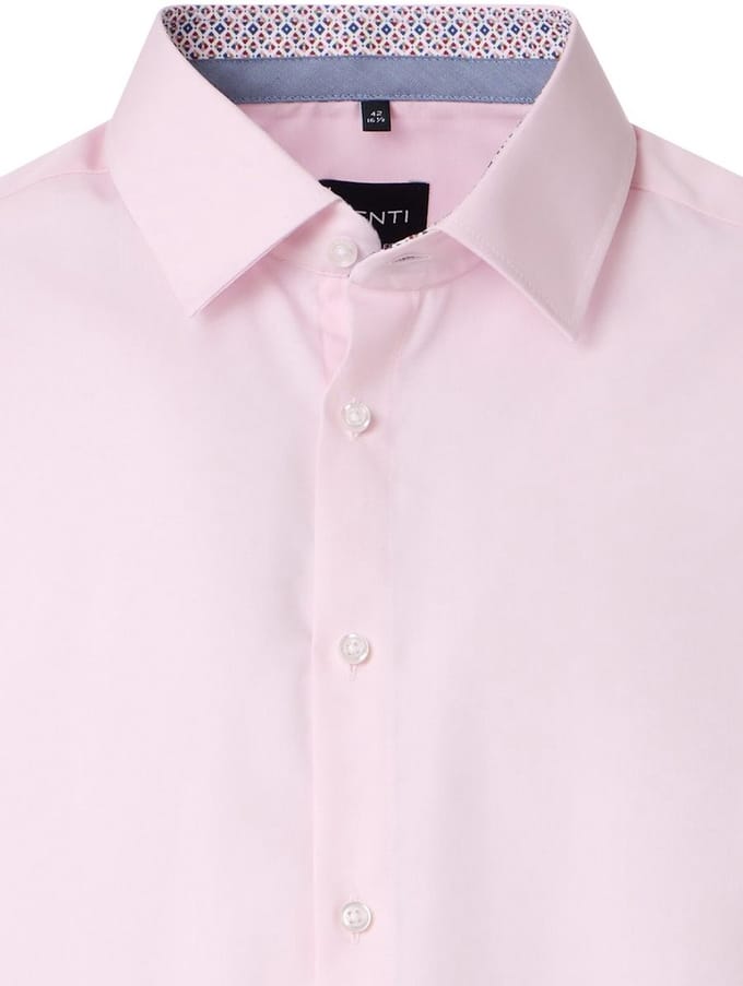Roze Overhemd Heren Strijkvrij Modern Fit Venti - M