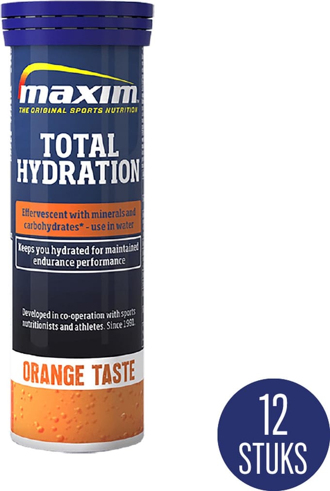 Maxim Total Hydration - 12 x 10 bruistabletten - electrolytes tabletten hypotoon - extra elektrolyten - Sportdrank - Sinaasappel