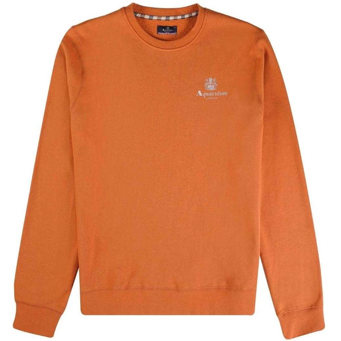 Aquascutum Heren Klein Logo Active Sweatshirt (Oranje)
